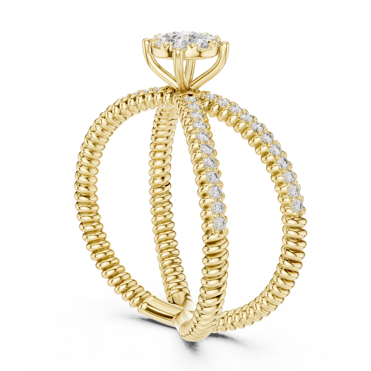 Round Halo Lab Grown Diamond Ring