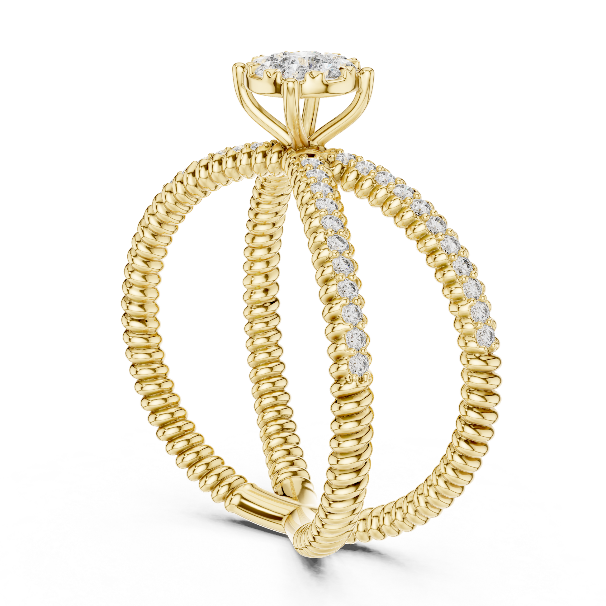 Round Halo Lab Grown Diamond Ring
