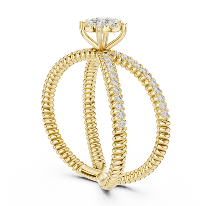 Round Halo Lab Grown Diamond Ring
