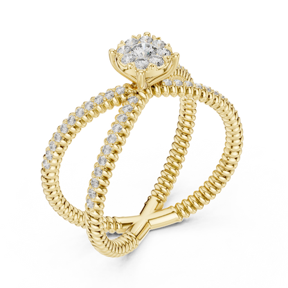 Round Halo Lab Grown Diamond Ring