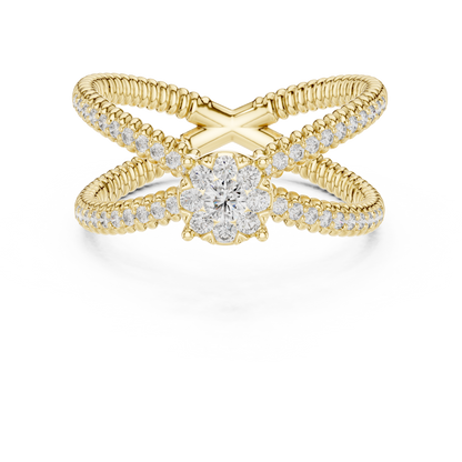 Round Halo Lab Grown Diamond Ring