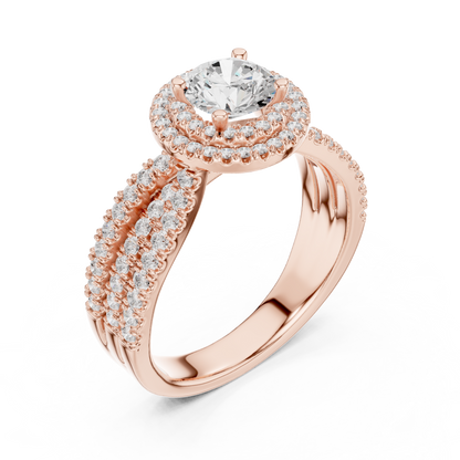 Mixed Shape Lab Grown Diamond Halo Ring