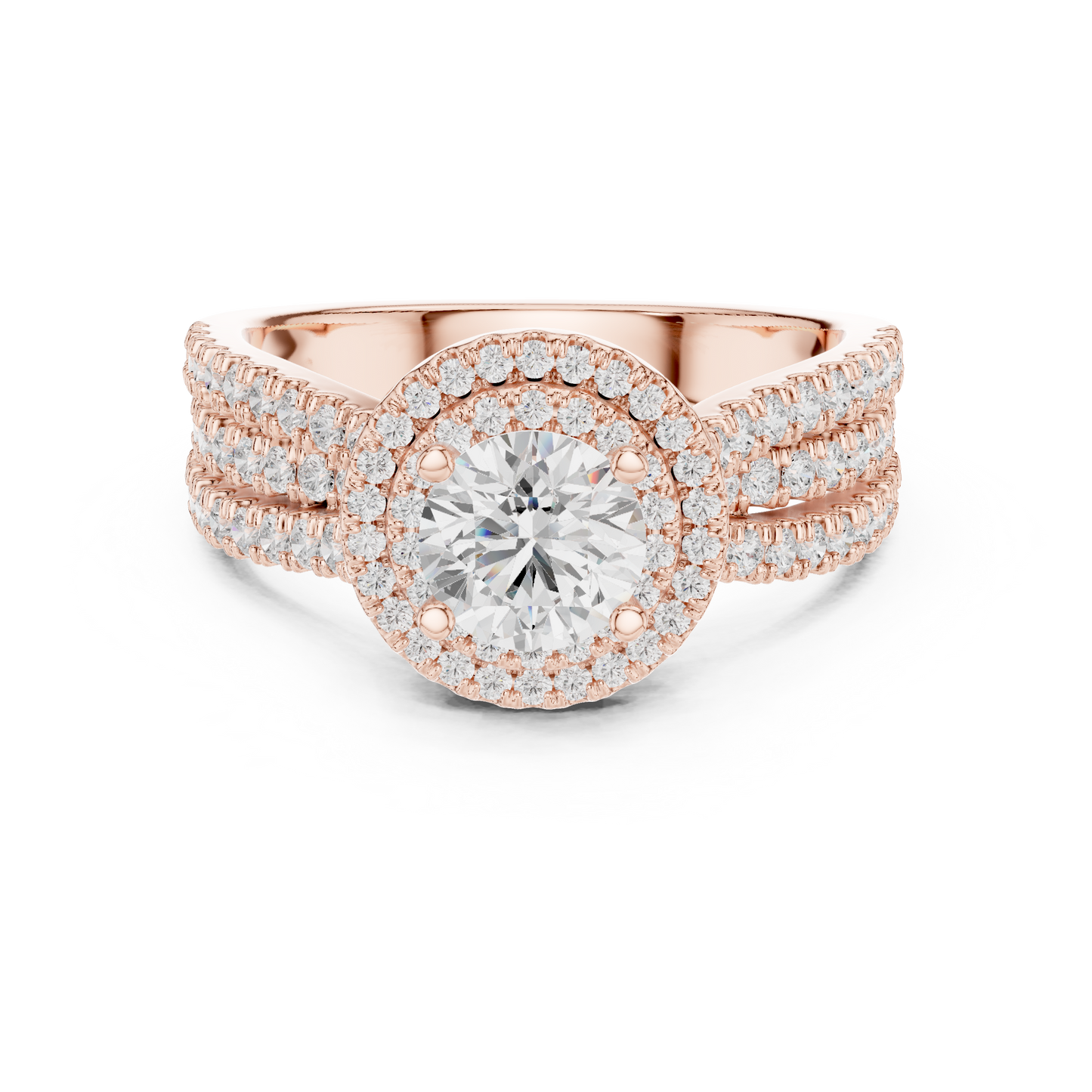 Mixed Shape Lab Grown Diamond Halo Ring