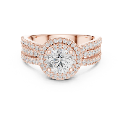 Mixed Shape Lab Grown Diamond Halo Ring