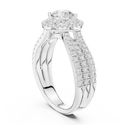 Mixed Shape Lab Grown Diamond Halo Ring
