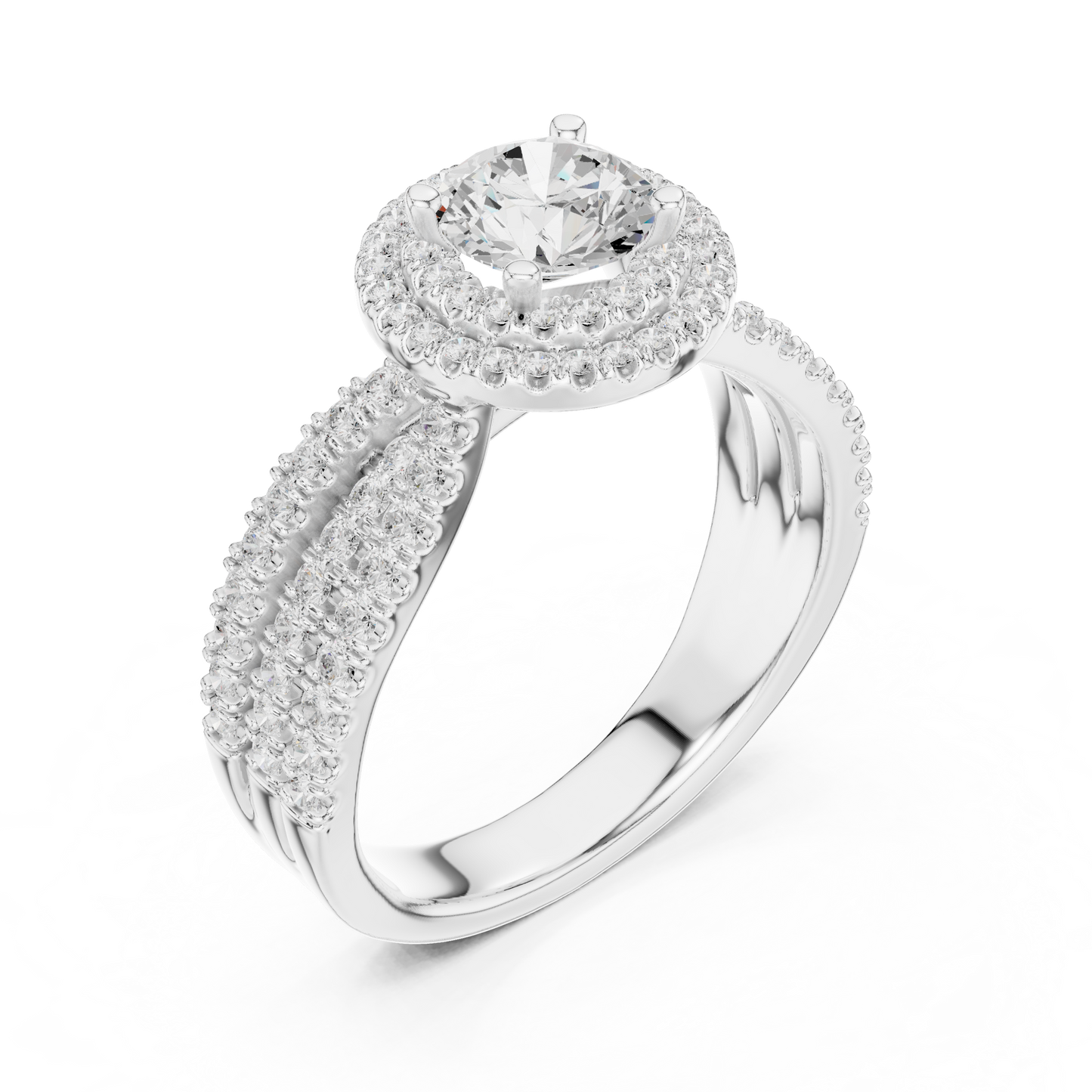 Mixed Shape Lab Grown Diamond Halo Ring