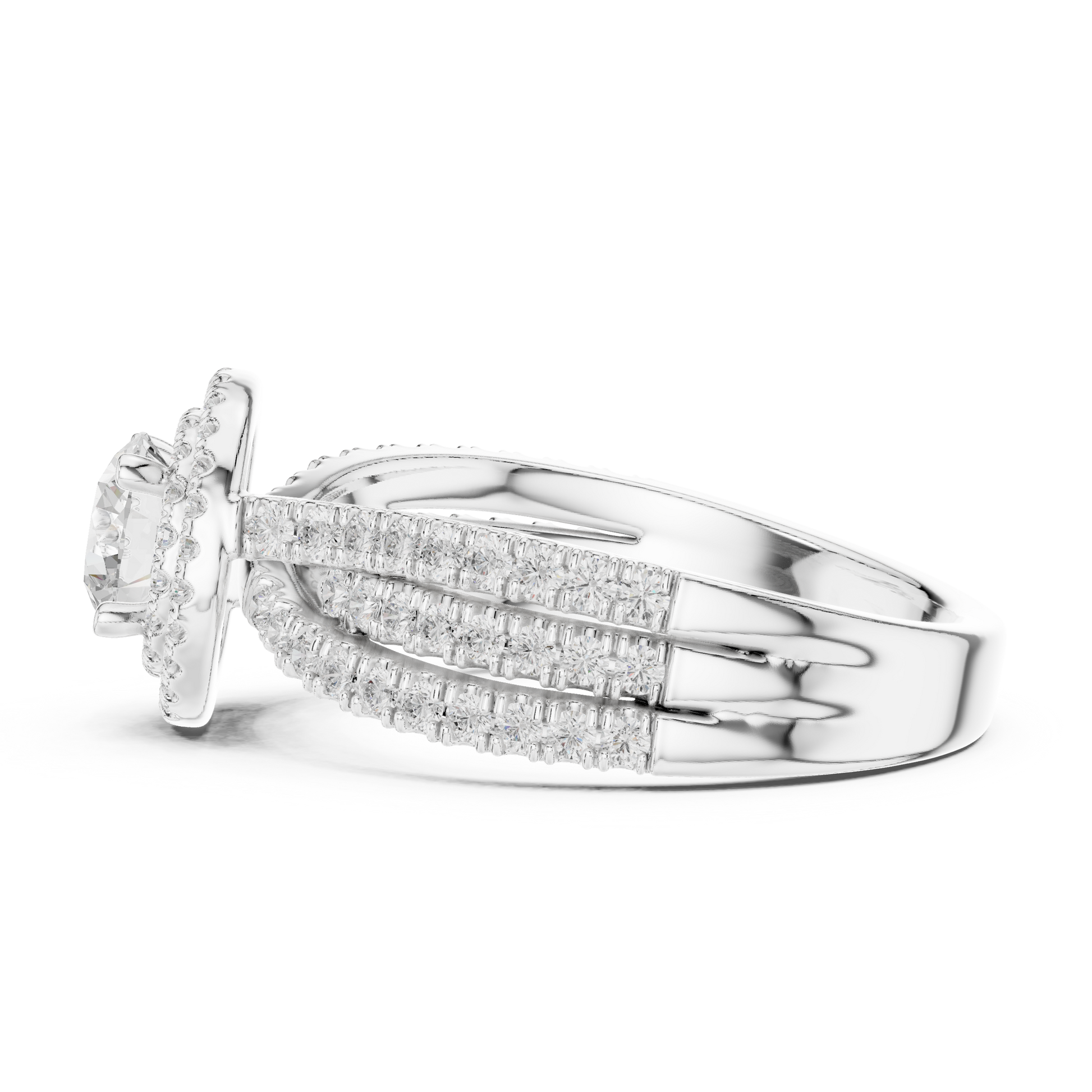 Mixed Shape Lab Grown Diamond Halo Ring