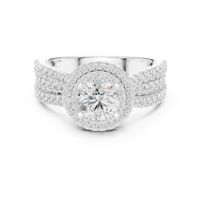 Mixed Shape Lab Grown Diamond Halo Ring