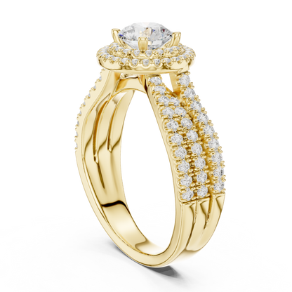 Mixed Shape Lab Grown Diamond Halo Ring