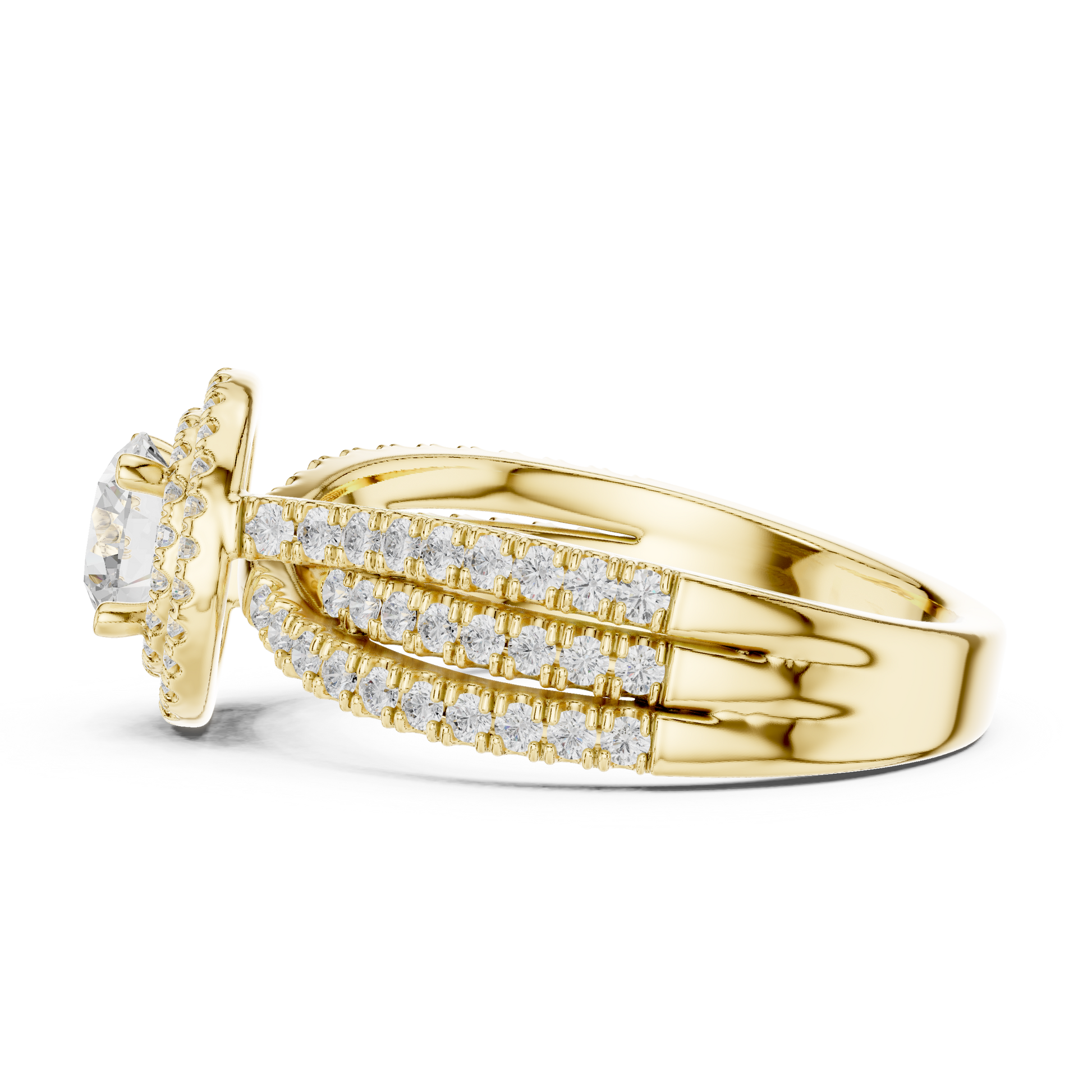 Mixed Shape Lab Grown Diamond Halo Ring