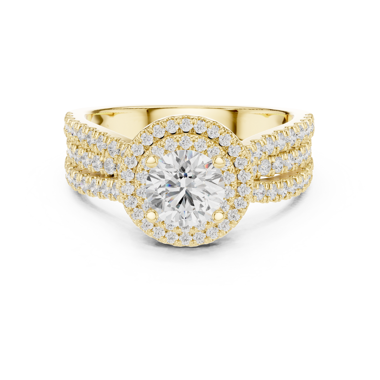 Mixed Shape Lab Grown Diamond Halo Ring