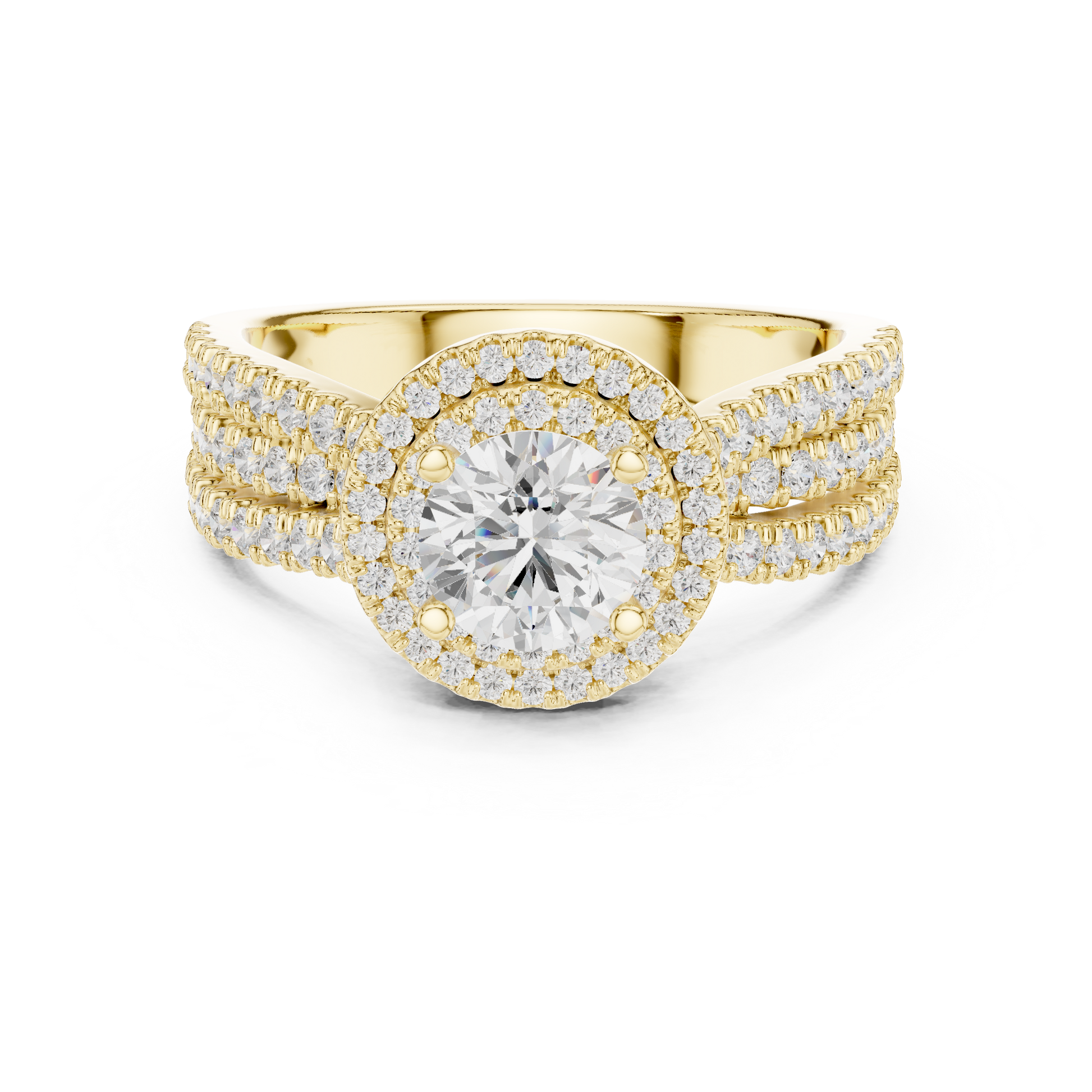 Mixed Shape Lab Grown Diamond Halo Ring