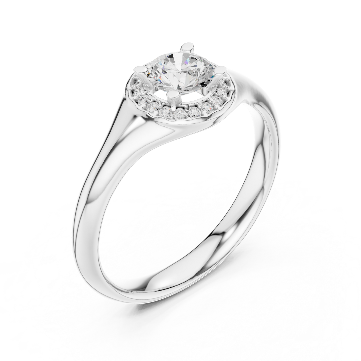 Mixed Shape Lab Grown Diamond Side Stone Ring