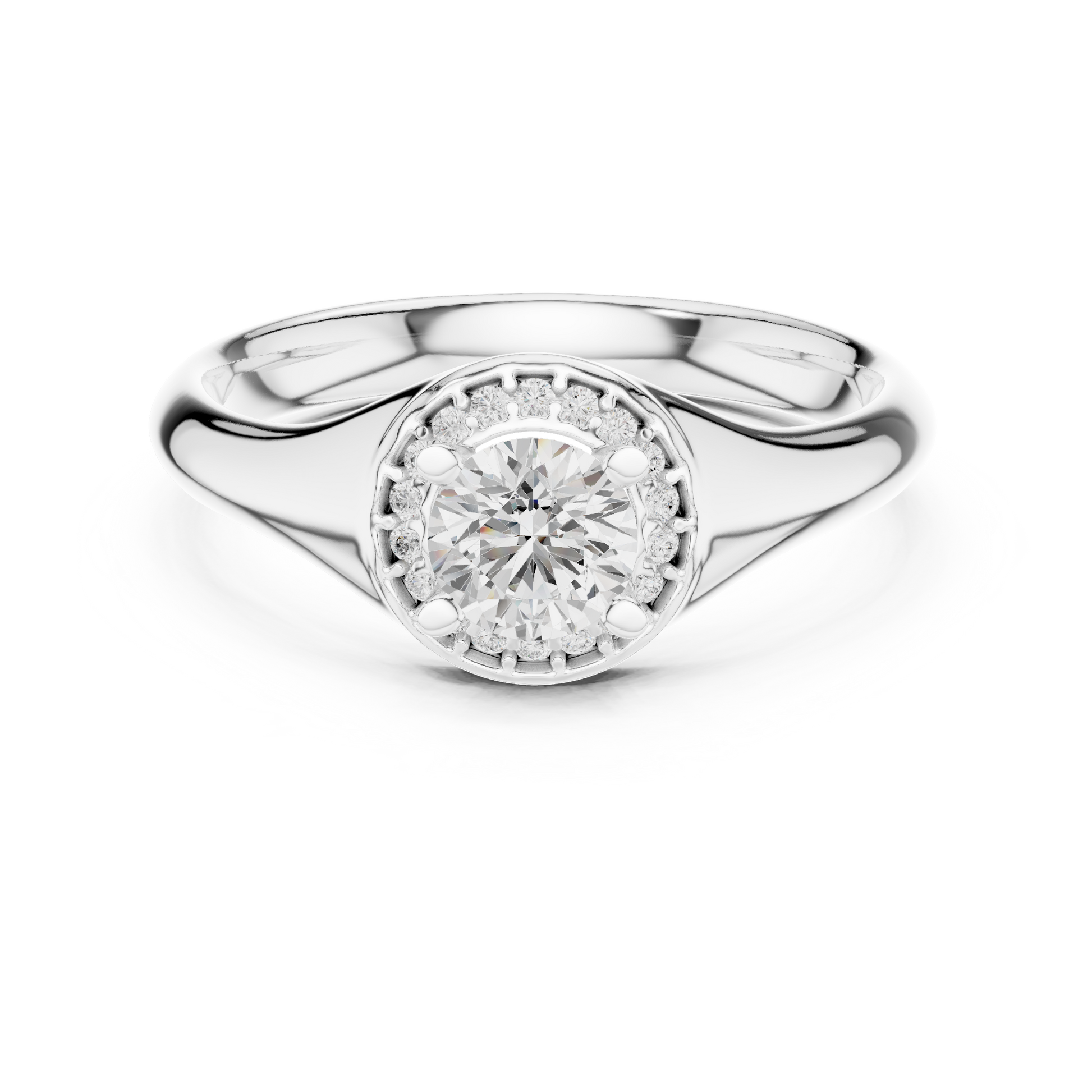 Mixed Shape Lab Grown Diamond Side Stone Ring
