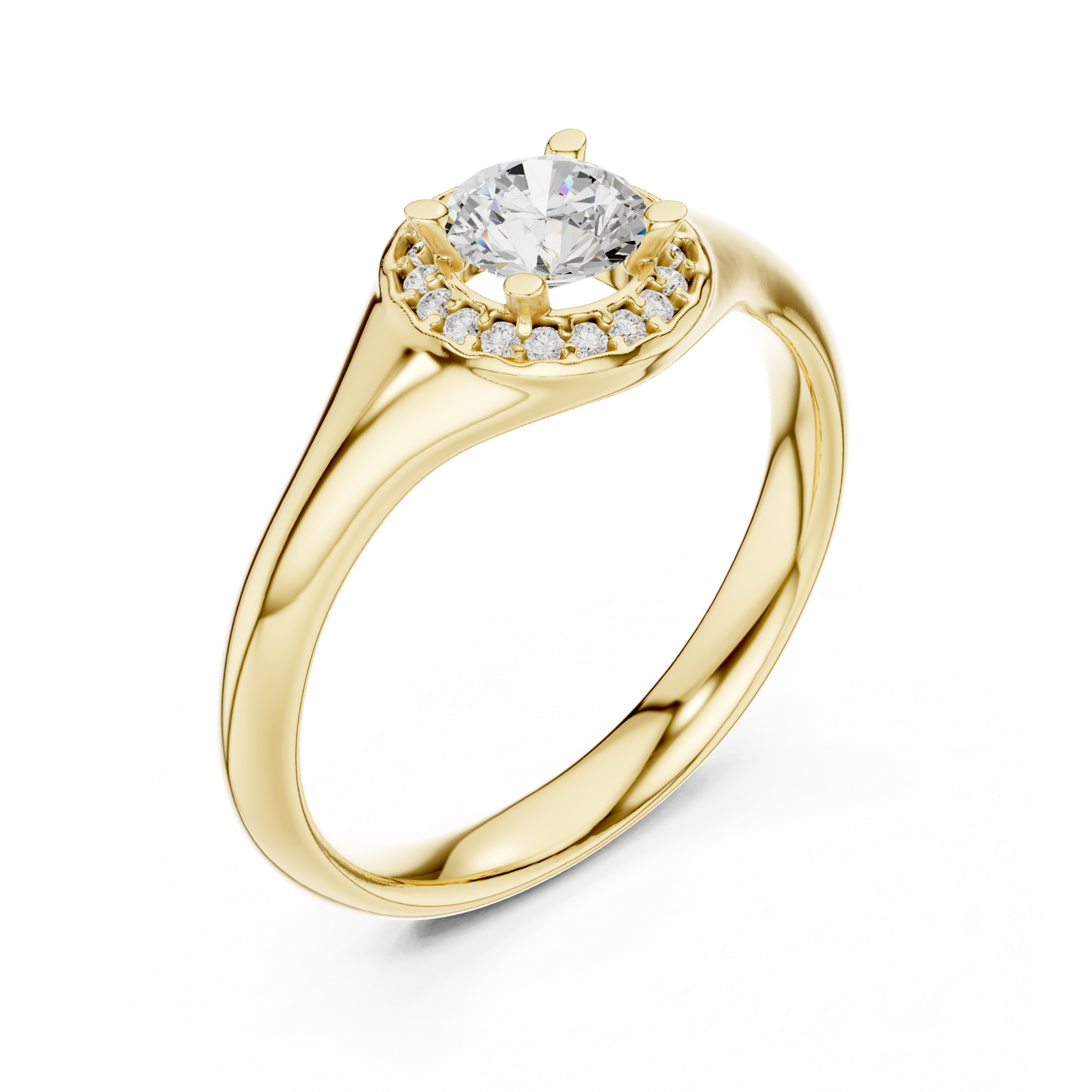 Mixed Shape Lab Grown Diamond Side Stone Ring