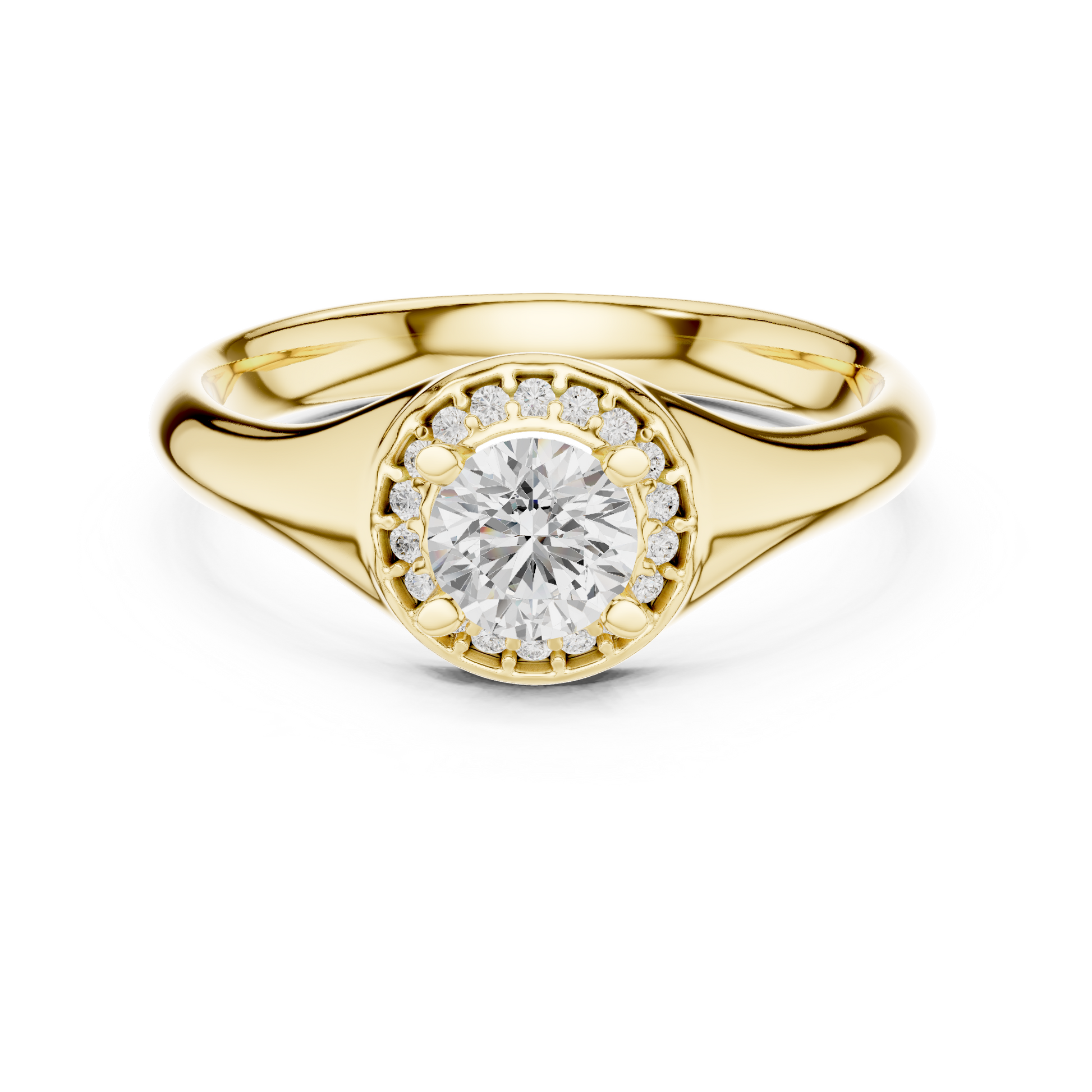 Mixed Shape Lab Grown Diamond Side Stone Ring