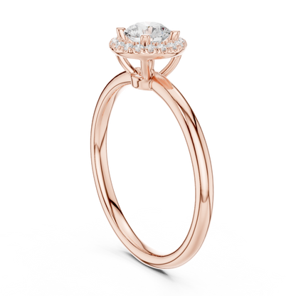 Round Halo Lab Grown Diamond Ring