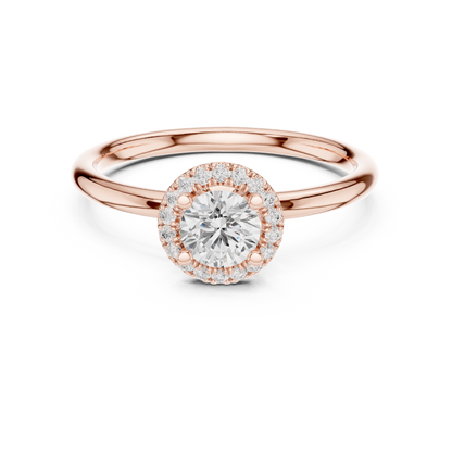 Round Halo Lab Grown Diamond Ring