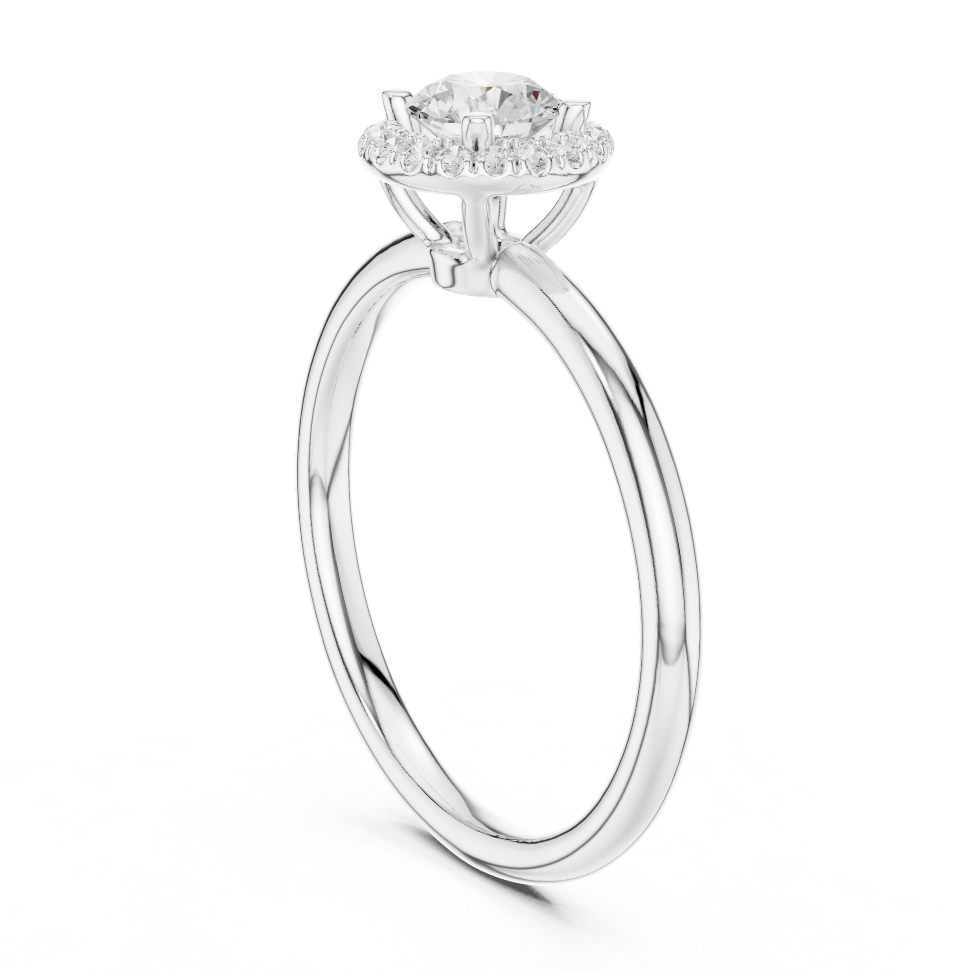 Round Halo Lab Grown Diamond Ring
