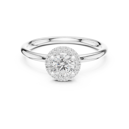 Round Halo Lab Grown Diamond Ring