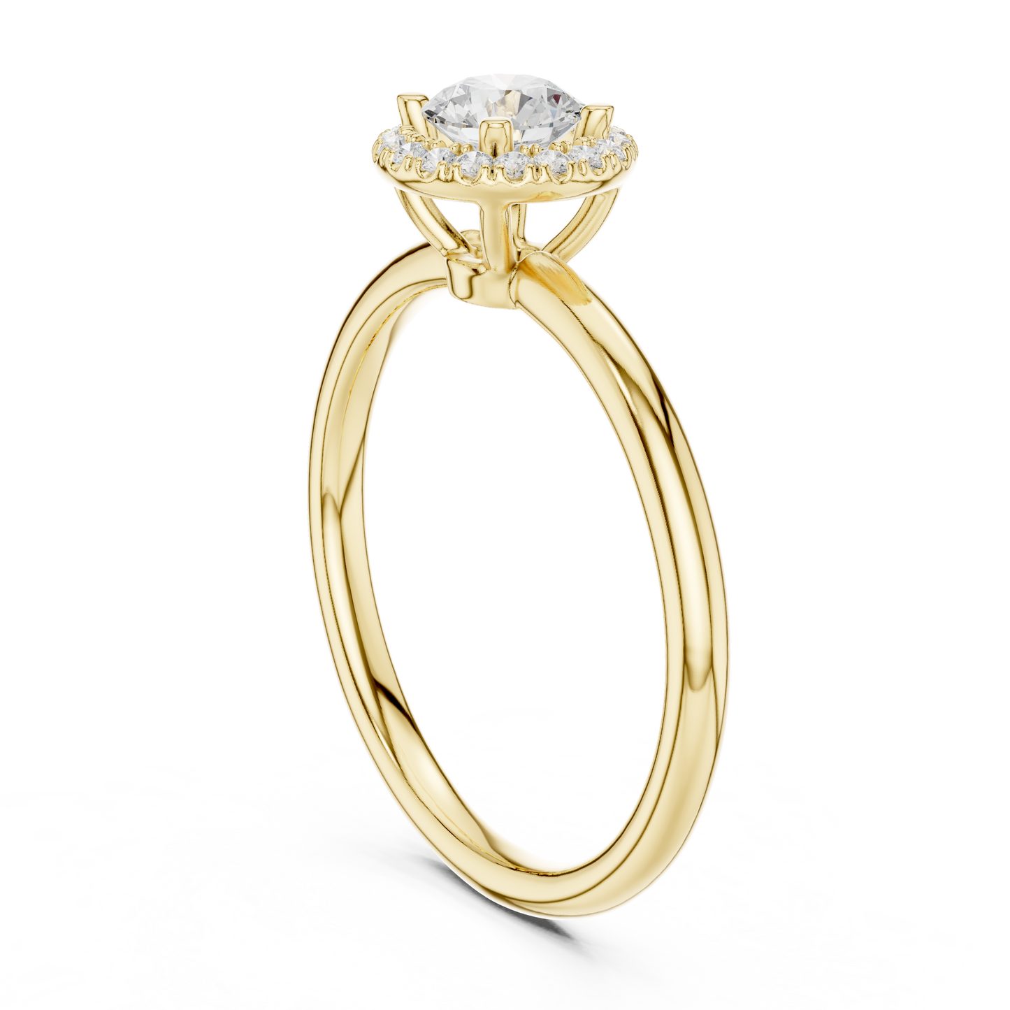 Round Halo Lab Grown Diamond Ring