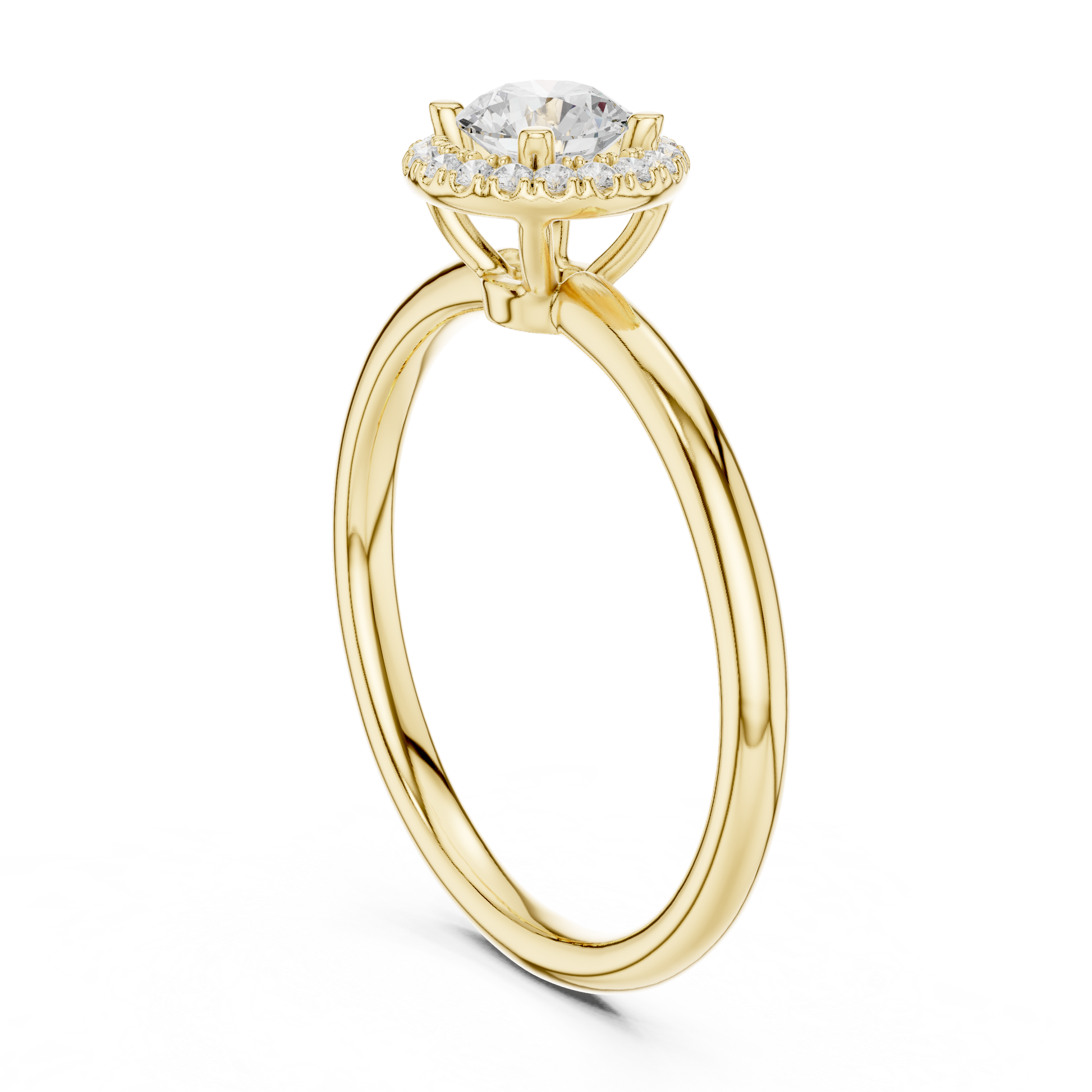 Round Halo Lab Grown Diamond Ring