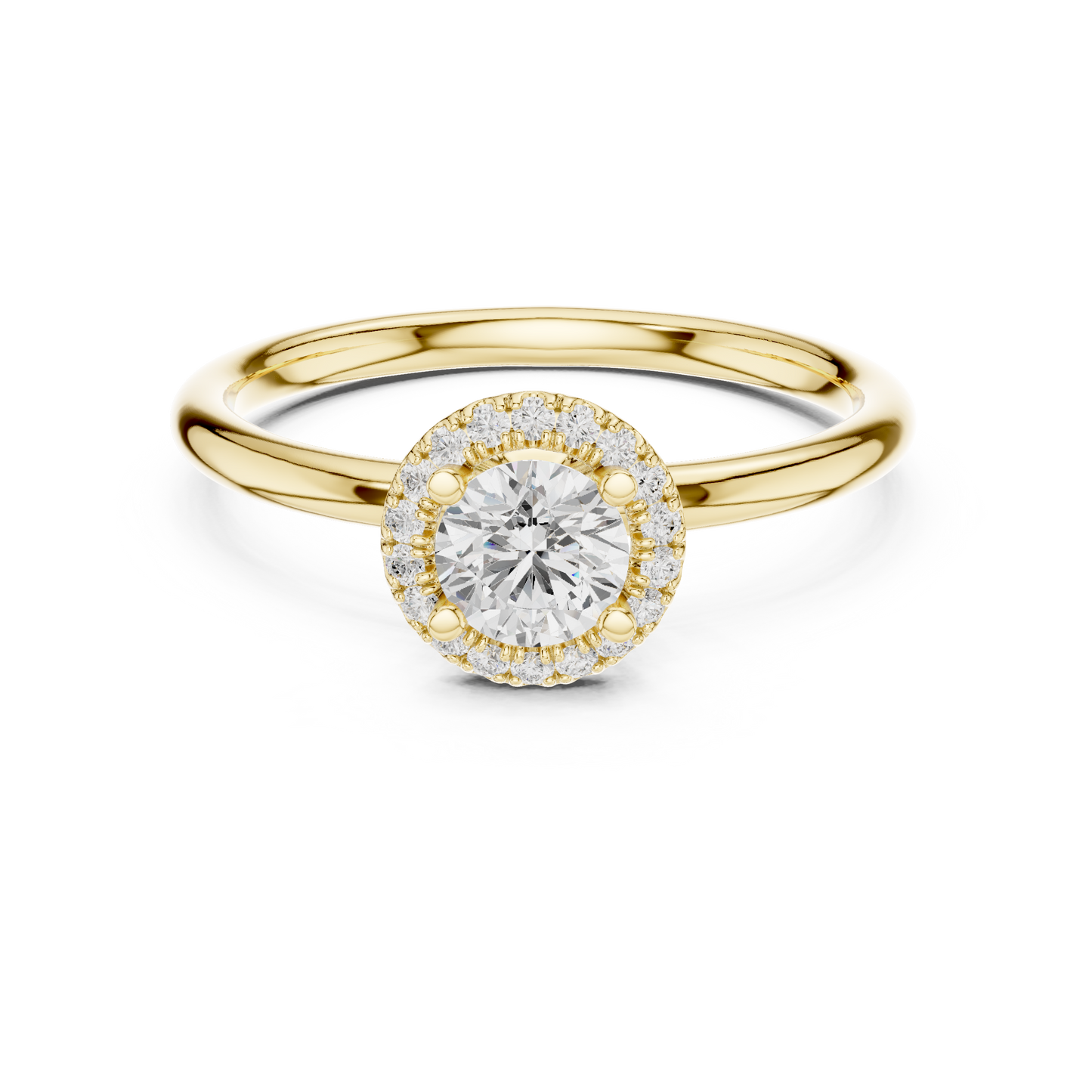 Round Halo Lab Grown Diamond Ring