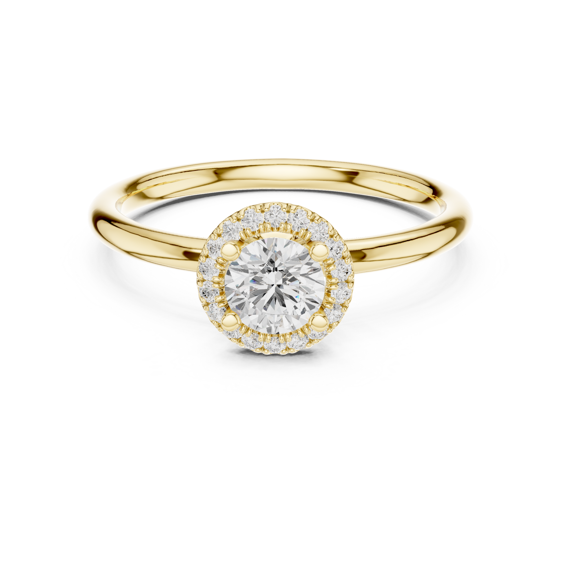 Round Halo Lab Grown Diamond Ring