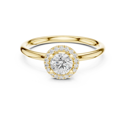 Round Halo Lab Grown Diamond Ring