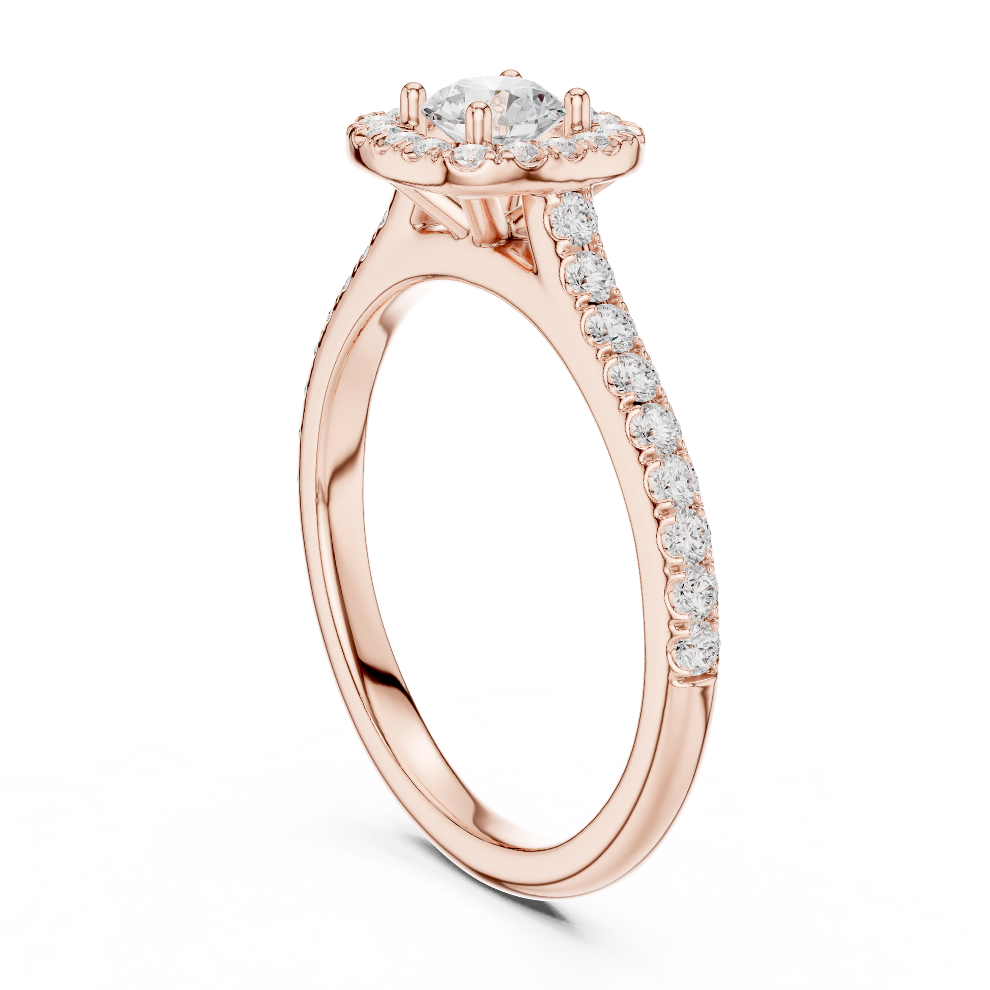 Round Halo Lab Grown Diamond Ring