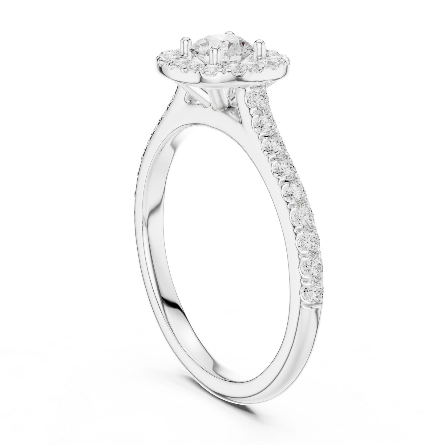 Round Halo Lab Grown Diamond Ring