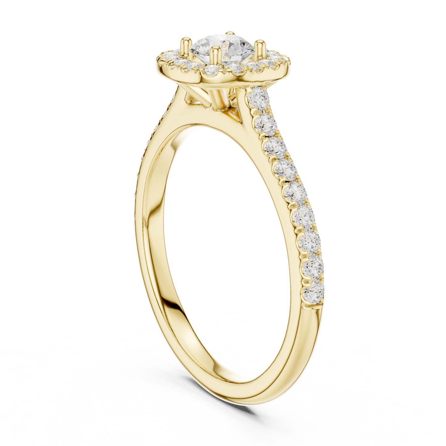 Round Halo Lab Grown Diamond Ring