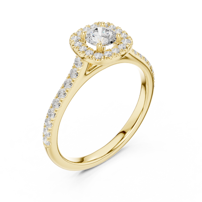 Round Halo Lab Grown Diamond Ring
