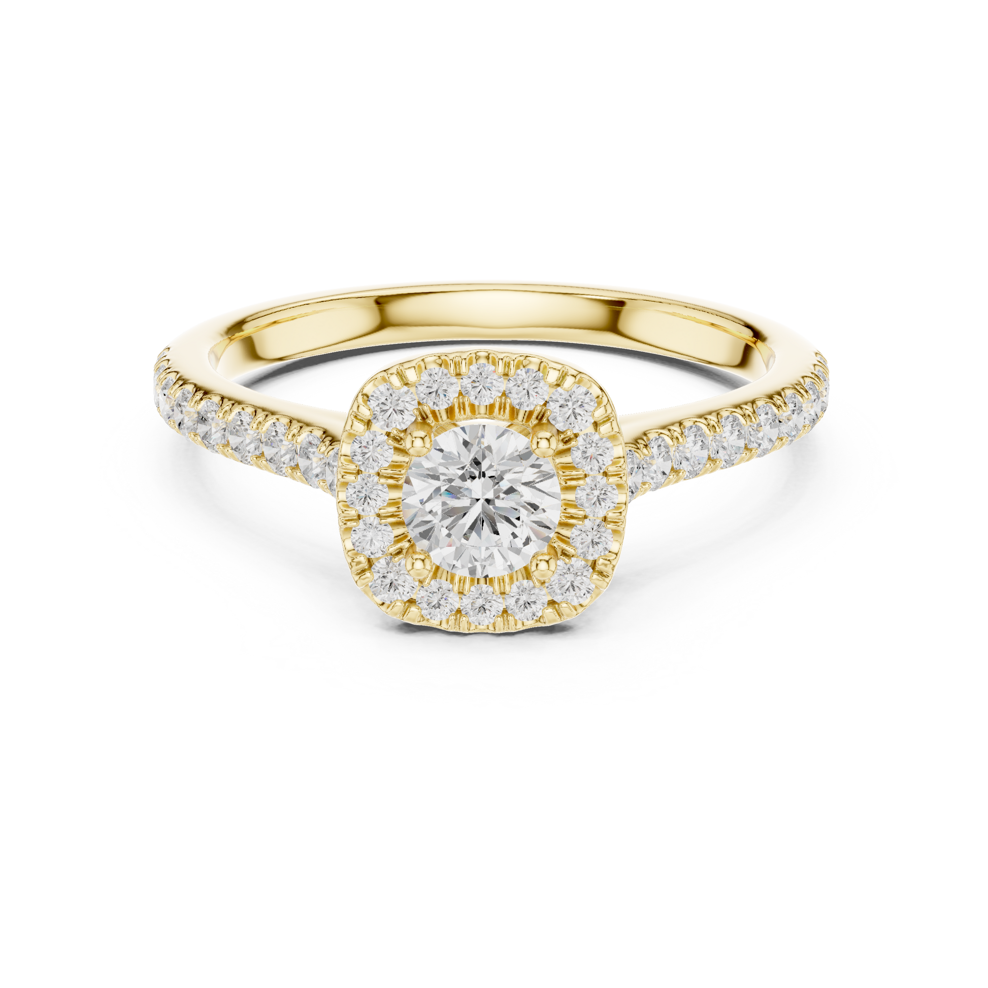 Round Halo Lab Grown Diamond Ring