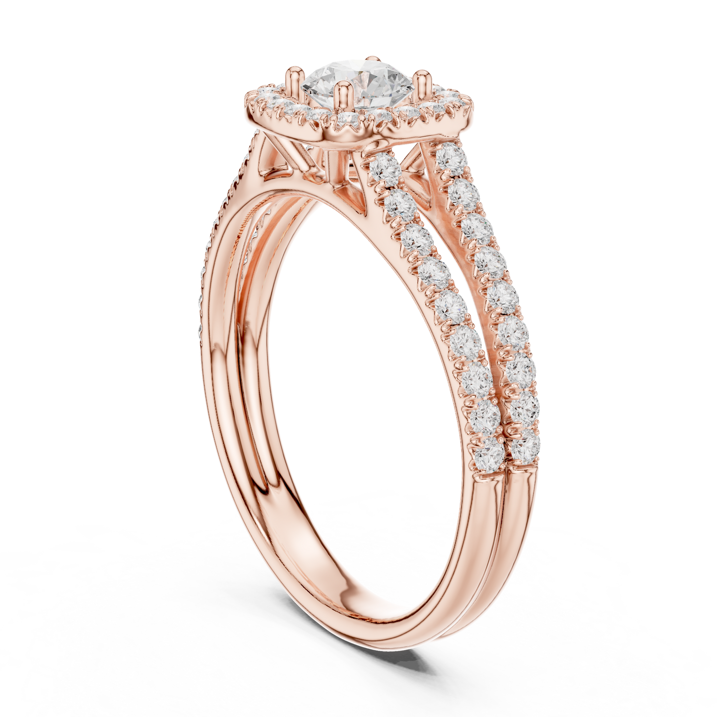 Round Halo Lab Grown Diamond Ring