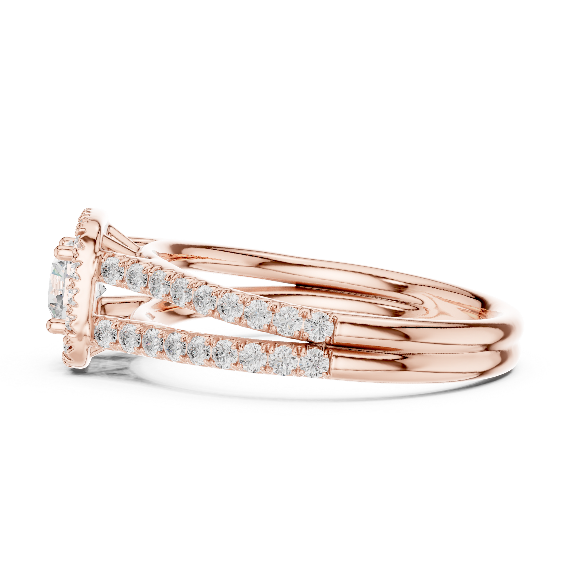 Round Halo Lab Grown Diamond Ring
