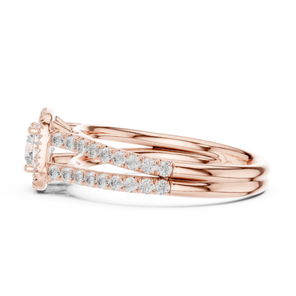 Round Halo Lab Grown Diamond Ring