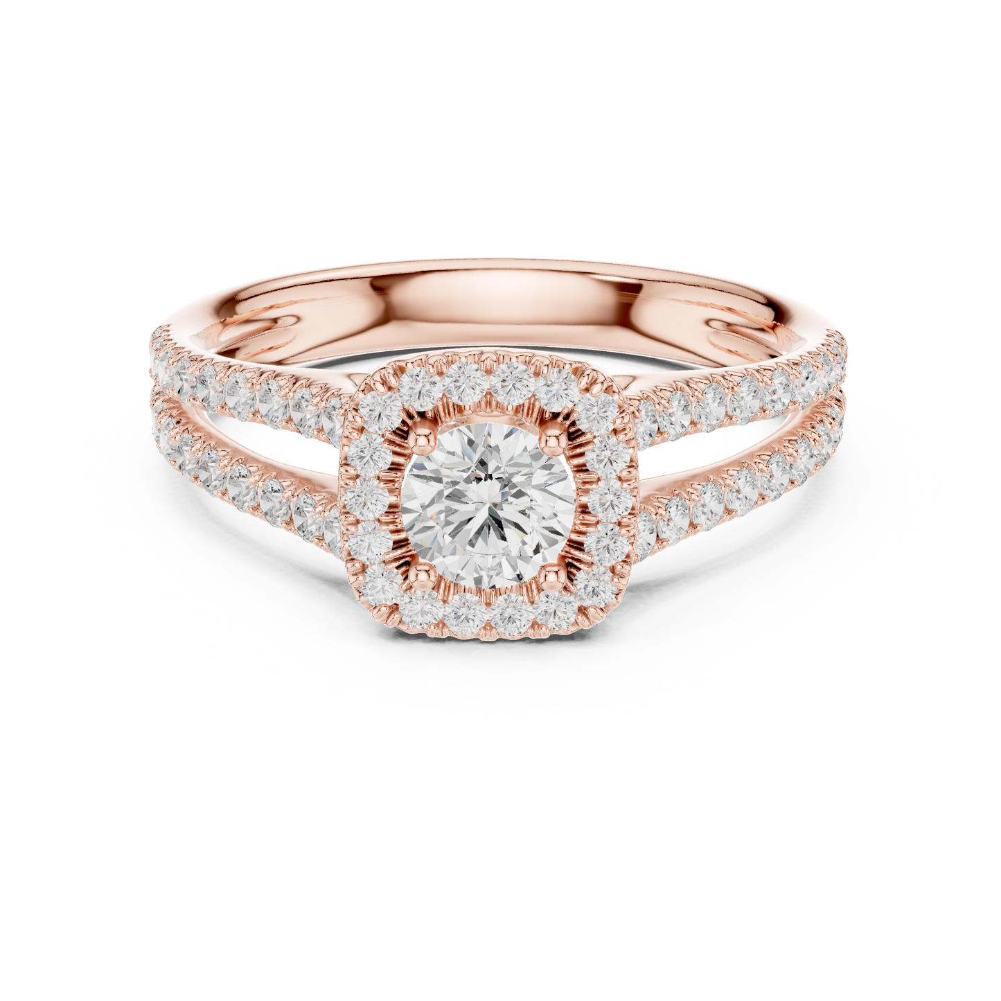 Round Halo Lab Grown Diamond Ring