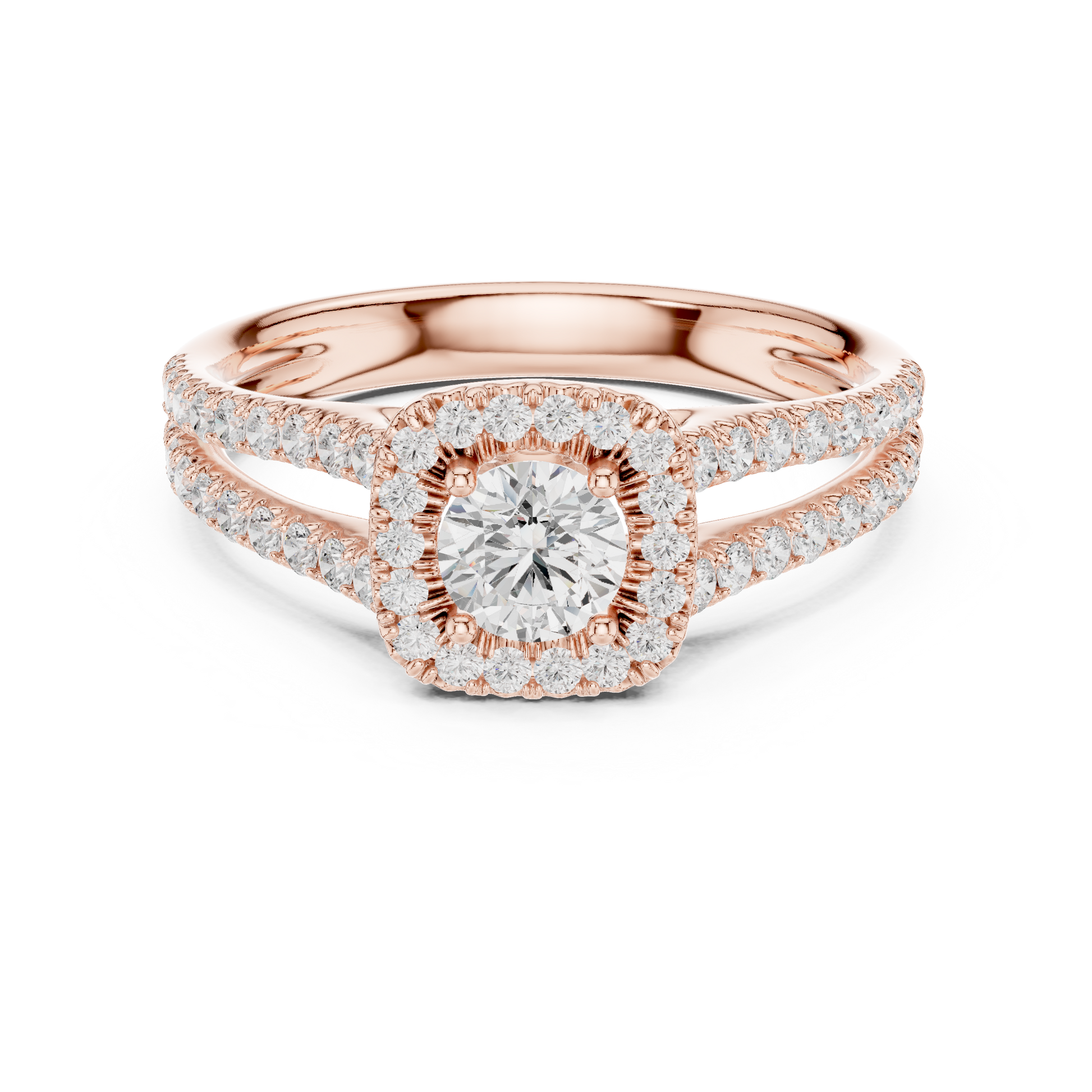 Round Halo Lab Grown Diamond Ring