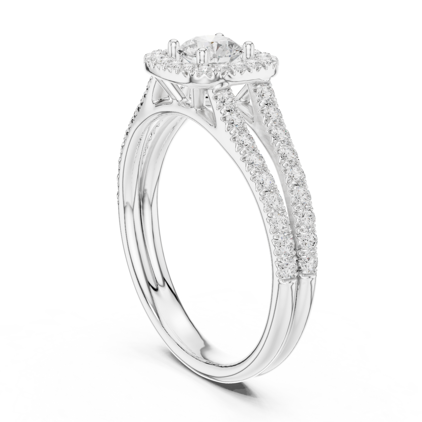 Round Halo Lab Grown Diamond Ring
