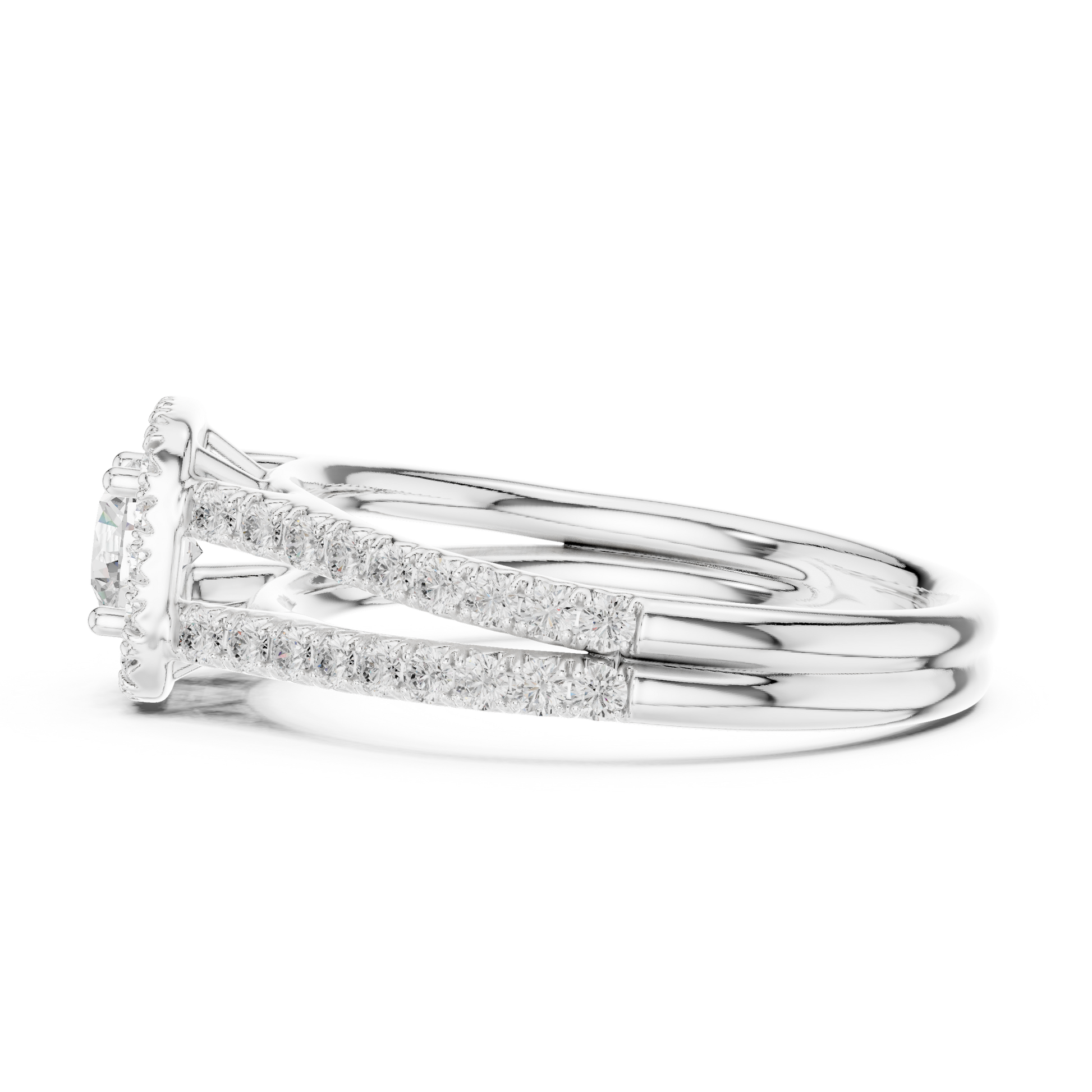 Round Halo Lab Grown Diamond Ring