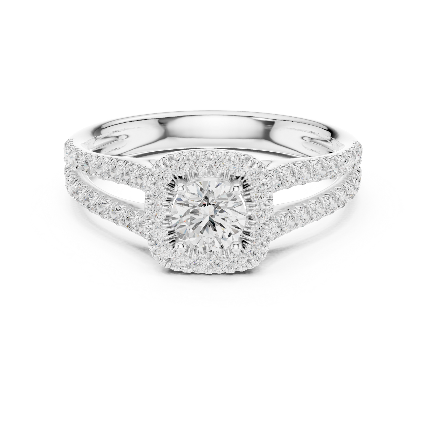 Round Halo Lab Grown Diamond Ring