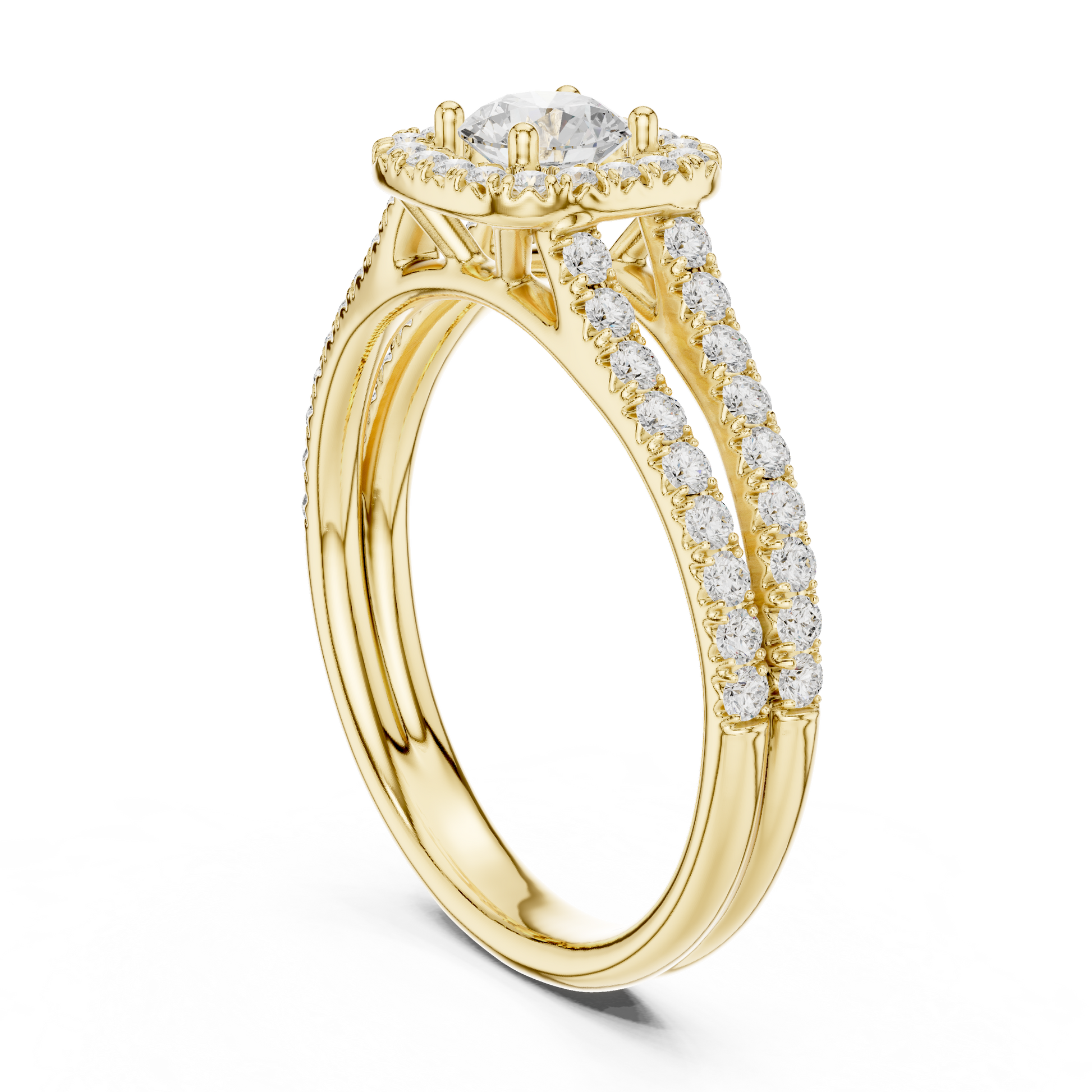 Round Halo Lab Grown Diamond Ring