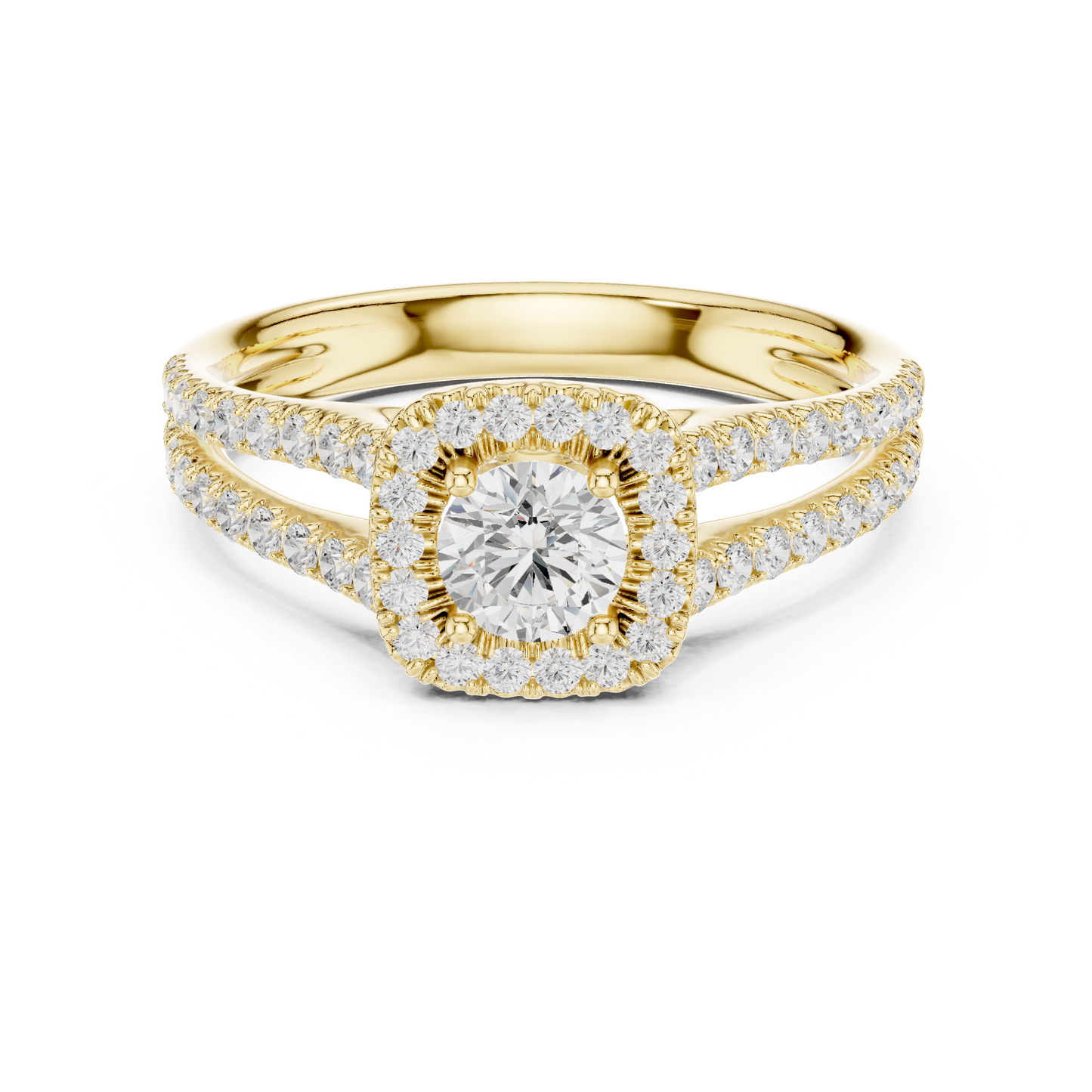Round Halo Lab Grown Diamond Ring