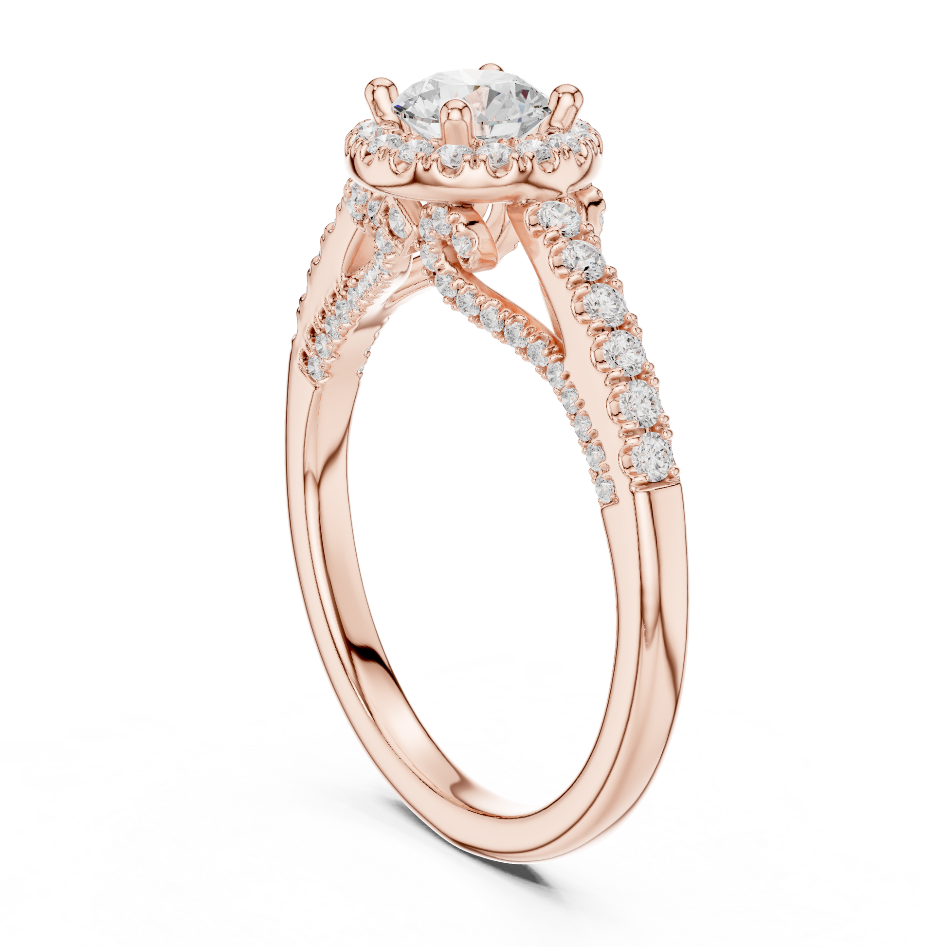 Round Halo Lab Grown Diamond Ring