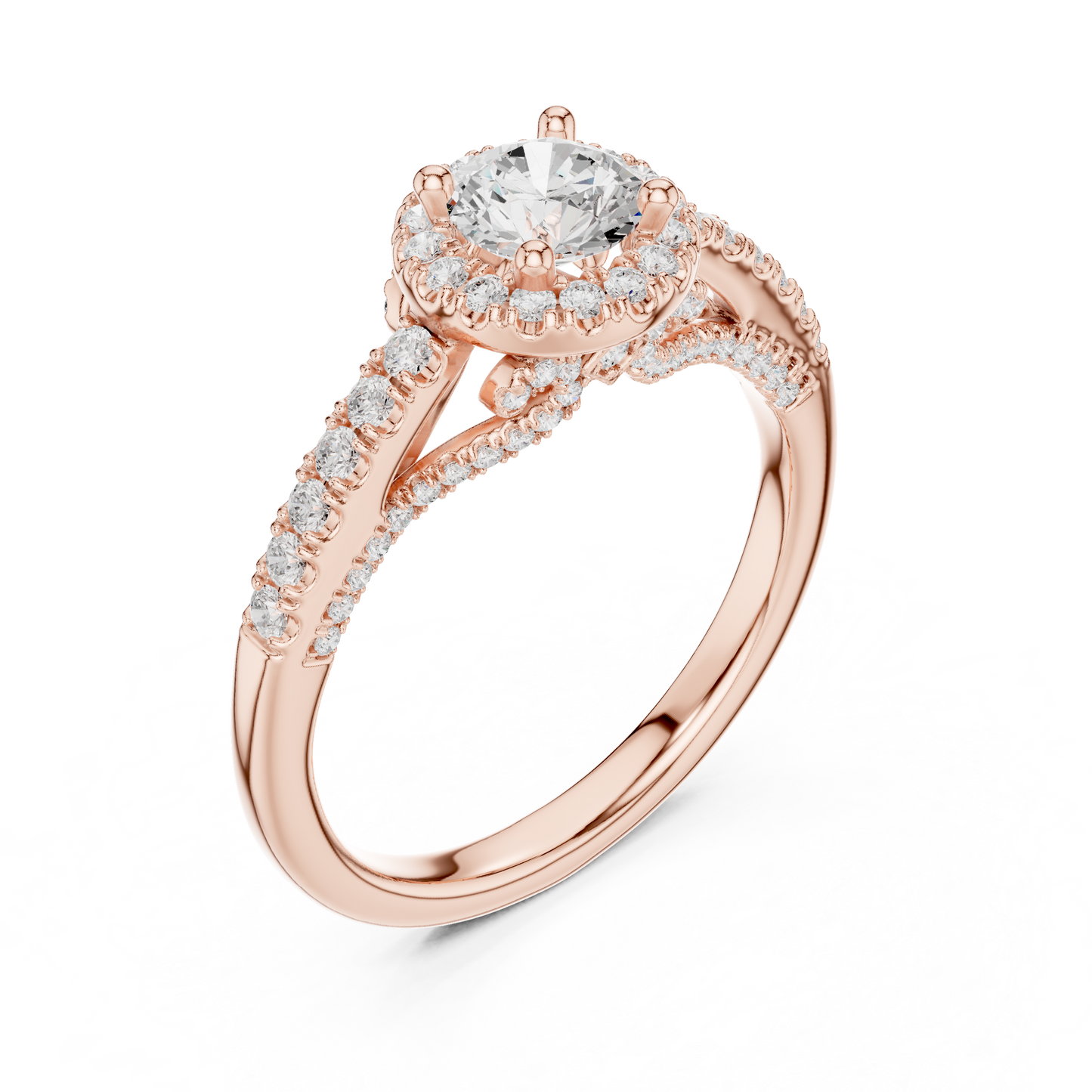 Round Halo Lab Grown Diamond Ring
