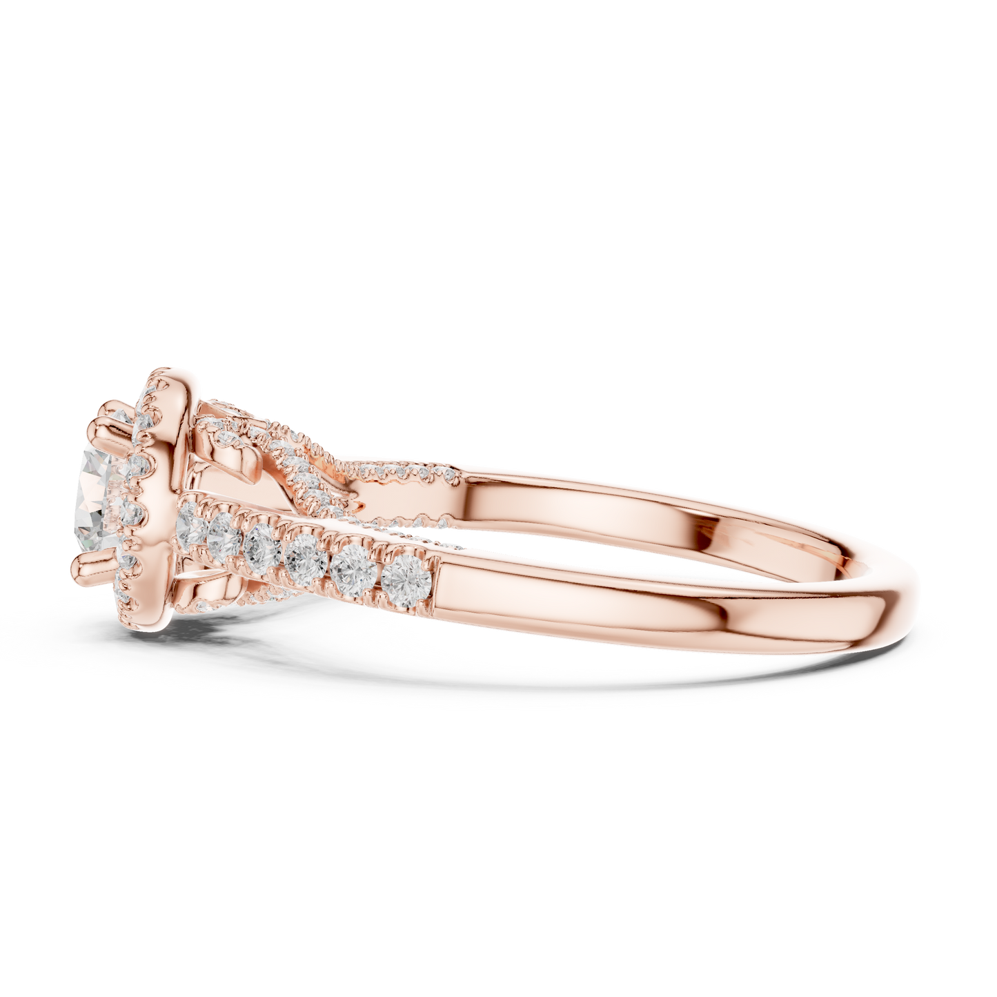 Round Halo Lab Grown Diamond Ring