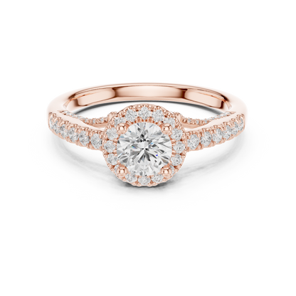 Round Halo Lab Grown Diamond Ring