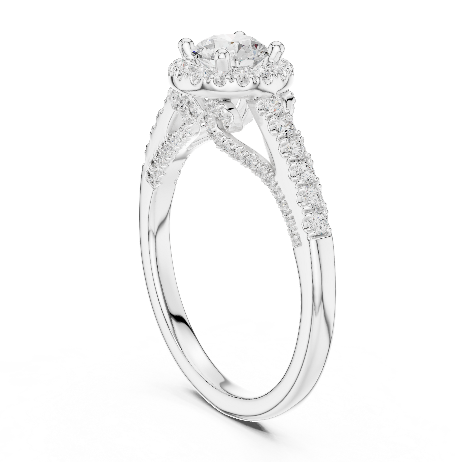 Round Halo Lab Grown Diamond Ring