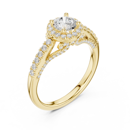Round Halo Lab Grown Diamond Ring